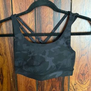 Black camo lulu lemon sports bra